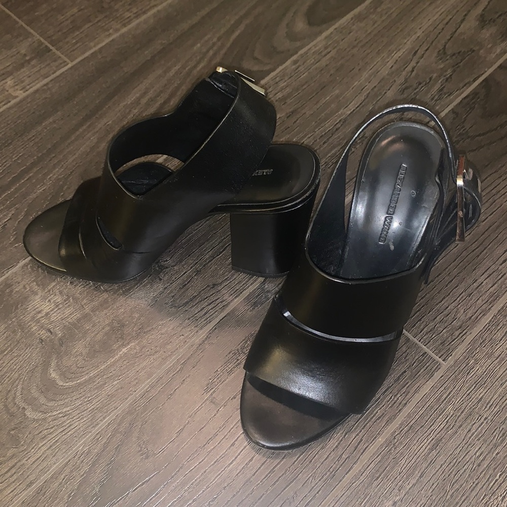 Alexander Wang leather high heel block sandals